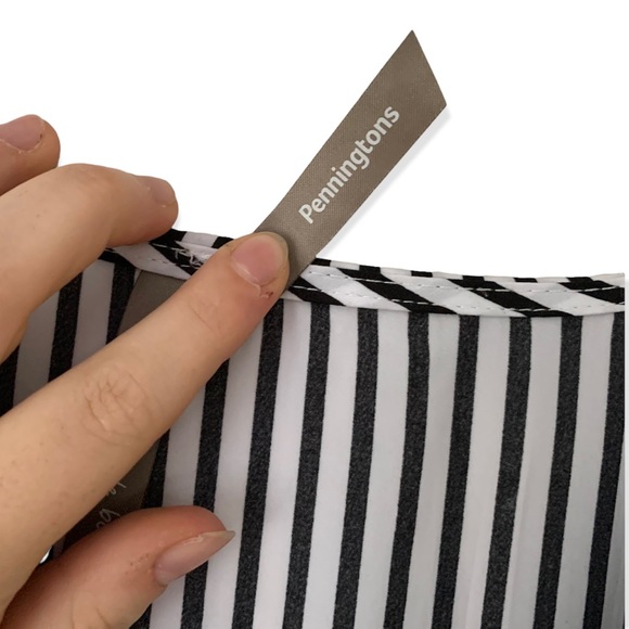 Plus Sized Striped High-Low Blouse Top - Picture 7 of 7